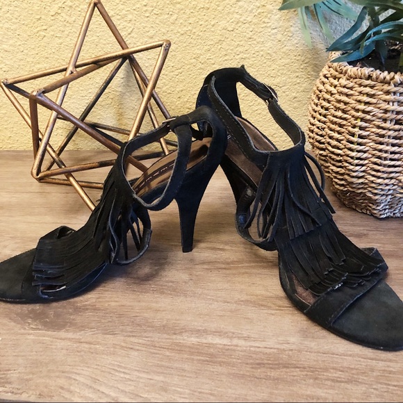 Steve Madden Fringe Strap Heels - Picture 2 of 5